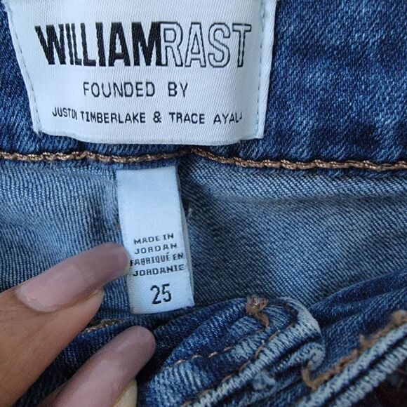 JUSTIN TIMBERLAKE WILLIAM RAST Womens Fringe Hem Skinny Jeans Size 25 - Picture 4 of 9